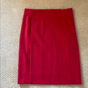 Diane Von Furstenberg red skirt